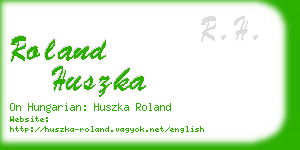 roland huszka business card